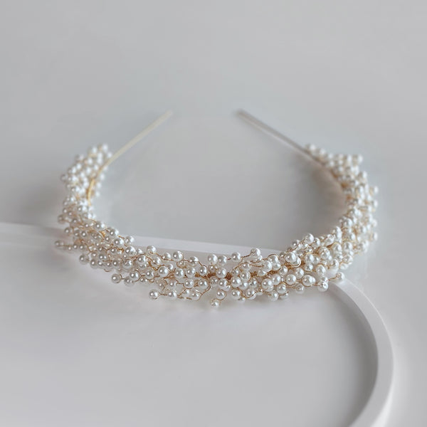 Meissa - coronita cu perle pentru mirese (handmade)