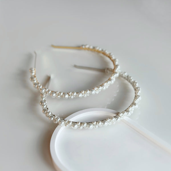 Diona - coronita cu perle pentru mirese (handmade)